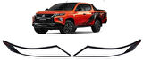 Mitsubishi L200 Uyumlu 2019 Sonrası Ön Far Kaplama Abs (Plastik)