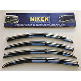 Niken Hyundai i30 2013-2017 Kromlu Cam Rüzgarlığı 4 LÜ