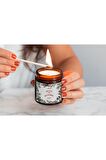 Yılbaşı Özel Kırmızı Hediye Kutulu New Year&New Beginings Etiketli Dekor Kavanoz Mum Amber 210cc