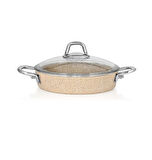 Lavonni 30 Cm Granit Basık Metal Saplı Tencere
