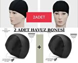 2 X ADET BCFSWİMSPORTS LİKRALI BEZ HAVUZ YÜZÜCÜ BONE