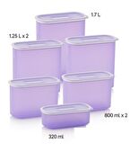 Tupperware Lila Oval Saklama Kabı Set 6li ESC
