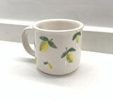 Limon Desenli Tamamen El Yapımı Seramik Mug Kupa Handmade Kahve Fincanı