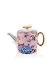 Floral Pink Porselen Demlik Teapot Çaydanlık