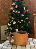 LARA INTERIORS KUKSA CEVİZ MUG (200 ML) EL OYMASI