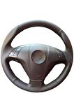 Fiat Linea-doblo- Fiorino -punto Tuşlu Versiyon NOKTALI DÜZ DERİ Direksiyon Kılıfı Siyah Dikiş
