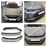 Toyota Corolla Esnek 3 Parça ABS Lip Piano Black Flaplı Kanatlı