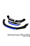 Universal FC5 Model Tampon Eki Ön Lip 4 Parça Siyah Mavi