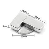 50 Adet 20x10x5 mm Neodyum Magnet N35 Güçlü Mıknatıs Köşeli ve Dayanıklı Nikel Kaplama ( Lisinya )