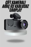 Araç İçi Dikiz Kamerası Sürüş Kaydedici 3 Lensli DVR Kamera - Lisinya