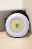 Spot Lamba Led Işık 3'lü Uzaktan Kumandalı Pilli Yapışkanlı Kablosuz - Lisinya