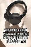 Kulak Üstü Kablosuz Bluetooth Kulaklık Gürültü Önleyici Ayarlanabilir - Lisinya