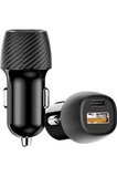 Hızlı Oto Şarj Cihazı 38W Çift Girişli HIzlı Şarj Oto Çakmaklık Type-C - Lisinya