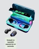 Bluetooth 5.1 Oyuncu Kulaklığı LED Ekranlı Powerbank Kulaklık - Lisinya
