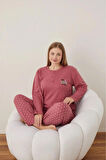 Lukitus Battal Büyük Beden İnterlok Kadın Pijama Takımı