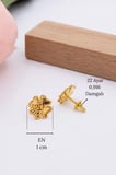 22 Ayar Altın 1,7 gram Yonca Kadın Küpe LKKP1191