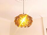 Delikli Model Modern Tasarım Globe Küre Doğal Ahşap Yaprak MDF 3D Lazer Kesim Rustik Salon Avize