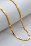14 Ayar Altın 3 MM Pullu Zincir 55 CM Altın Zincir LKZNC1101