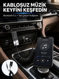 USB AUX Bluetooth Adaptörü Kablosuz Ses Aktarım Cihazı
