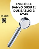 Masaj ve Yağmur Modlu Çok İşlevli Paslanmaz Çelik Duş Başlığı