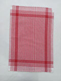 Kırmızı Renkli Pamuklu Pöti Kareli 4'lü Peçete, Kurulama Bezi, Beslenme Örtüsü (50 x 70 cm)