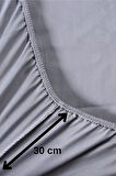 Antrasit Renkli Pamuklu Penye Kumaştan Tek/Çift Kişilik Fitted Lastikli Çarşaf (120 X 200)