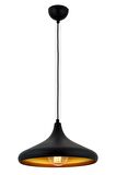 AVONNI AV-4106-M8-BSY-36 Siyah Boyalı Modern Avize E27 Metal 36cm