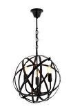 AVONNI AV-4183-3BSY Siyah Boyalı Modern Avize E14 Metal 36cm