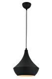 AVONNI AV-4106-M6-BSY Siyah Boyalı Modern Avize E27 Metal 27cm
