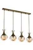 AVONNI AV-60161-4EY Eskitme Kaplama Modern Avize E27 Metal Cam 70x13cm