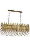 AVONNI AV-60162-E100X35 Eskitme Kaplama Klasik Avize E27 Metal Kristal 100x35cm