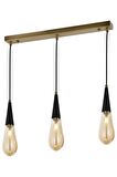 AVONNI AV-60059-3EY Eskitme Kaplama Modern Avize E14 Metal Cam 65x10cm