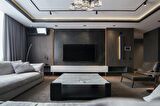 AVONNI AV-60230-8BSY Siyah Boyalı Modern Avize E27 Metal Kristal 80cm