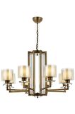 AVONNI AV-60190-8E Eskitme Kaplama Modern Avize E27 Metal Cam 80cm