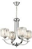 AVONNI AV-65226-4K Krom Kaplama Modern Avize E27 Metal Kristal 55cm