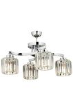 AVONNI AV-65229-4K Krom Kaplama Modern Avize E27 Metal Kristal 58cm