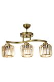 AVONNI AV-65231-3E Eskitme Kaplama Modern Avize E27 Metal Kristal 55x17cm