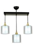 AVONNI AV-65233-3Y-BSY-F Siyah Boyalı Modern Avize E27 Metal Cam 60x14cm