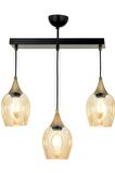 AVONNI AV-65234-3Y-BSY Siyah Boyalı Modern Avize E27 Metal Cam 60x10cm
