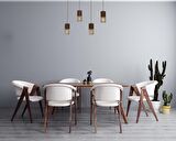 AVONNI AV-60265-4EY Eskitme Kaplama Modern Avize E27 Metal Ahşap 80x9cm