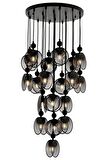 AVONNI AV-60313-19BSY Siyah Boyalı Modern Avize E27 Metal 50cm