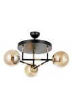 AVONNI AV-60327-3T-BSY Siyah Boyalı Modern Avize E27 Metal Cam 40cm