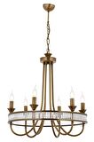 AVONNI AV-60378-6E Eskitme Kaplama Klasik Avize E14 Metal Kristal 60cm