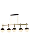 AVONNI AV-60387-5EY Siyah/Eskitme Boya/Kaplama Modern Avize E27 Metal Cam 100x15cm