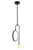 AVONNI AV-60388-2BSY Siyah Boyalı Modern Avize G9 Metal Cam 28x12cm