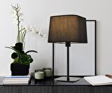 AVONNI HML-9071-1BS Siyah Boyalı Masa Lambası E27 Metal Kumaş 27x27cm