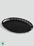 Lalin Tepsi Metal Oval Servis Tepsisi
