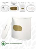 Metal Kapaklı Baton Çok Amaçlı Mutfak ve Banyo Organizeri Saklama Kabı (Storage Box Plakalı) LN1274