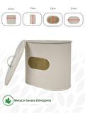 Metal Kapaklı Baton Çok Amaçlı Mutfak ve Banyo Organizeri Saklama Kabı (Storage Box Plakalı) LN1274