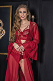 Transparan Bralet String Takım Bordo (brf31632)